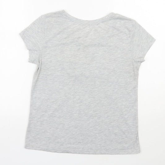 Womens UK Size S H&M Grey Basic T-Shirt