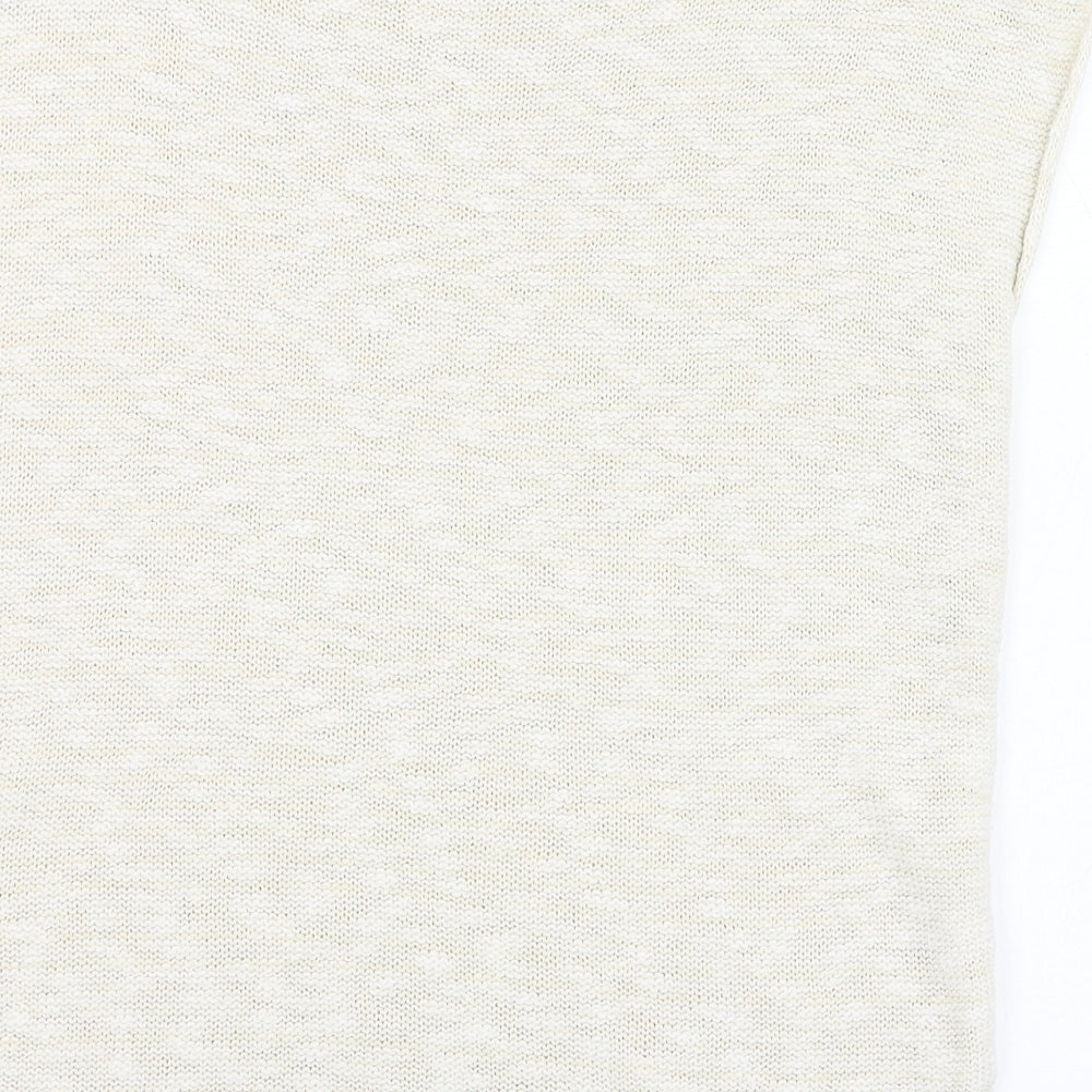 George Womens Ivory Round Neck Cotton Pullover Jumper Size 10