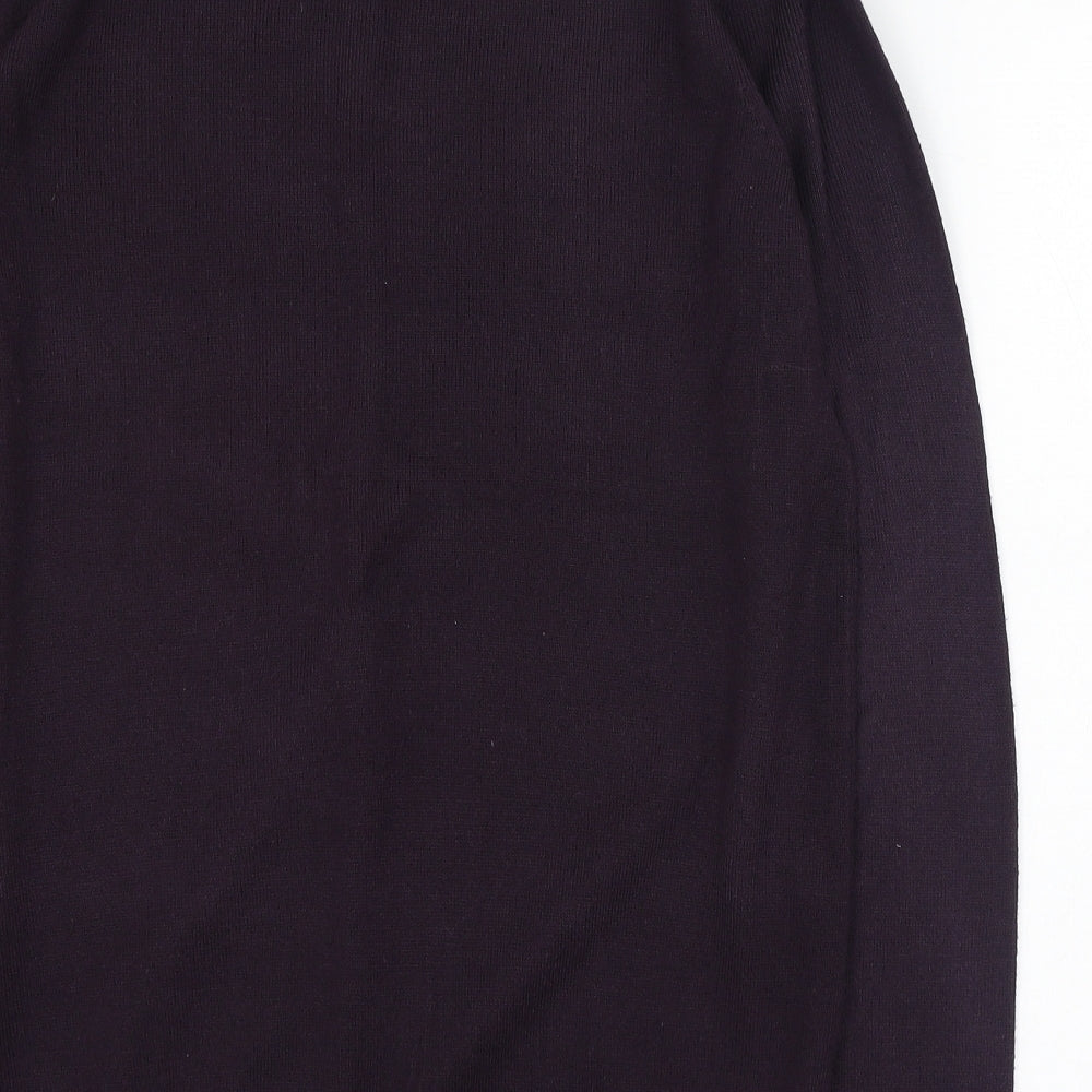 New Look Mens Purple Round Neck Polyester Pullover Jumper Size M