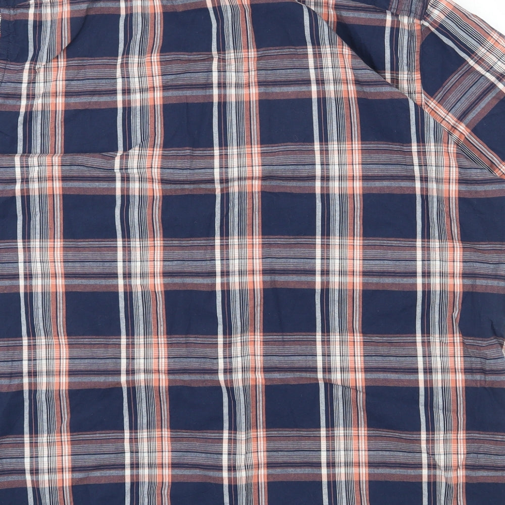 George Mens Multicoloured Plaid Cotton Button-Up Size XL Collared Button