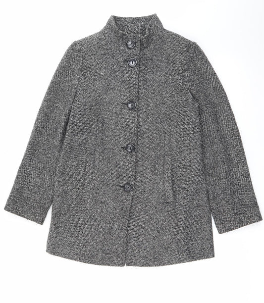 Womens UK Size 10 BHS Grey Overcoat