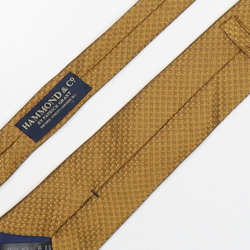 Hammond & CO Mens Bronze Plaids & Checks Silk Pointed Tie One Size