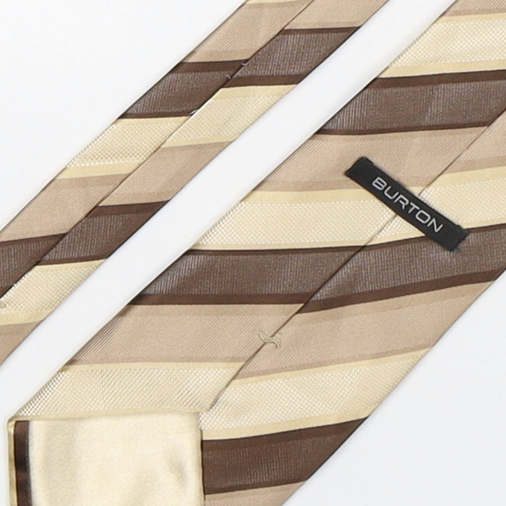 Mens Burton Multicoloured Striped Pointed Tie