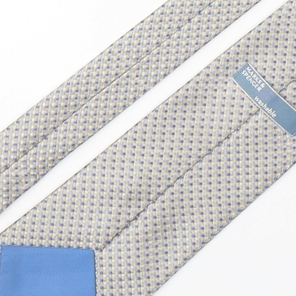 Marks and Spencer Mens Multicoloured Geometric Polyester Pointed Tie One Size