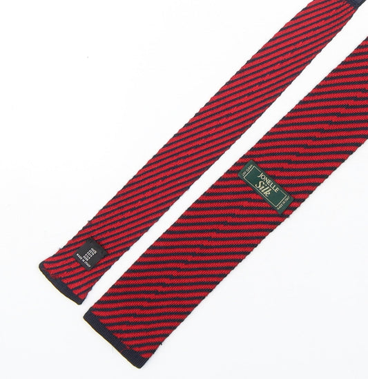 Jonelle Mens Multicoloured Striped Silk Pointed Tie One Size