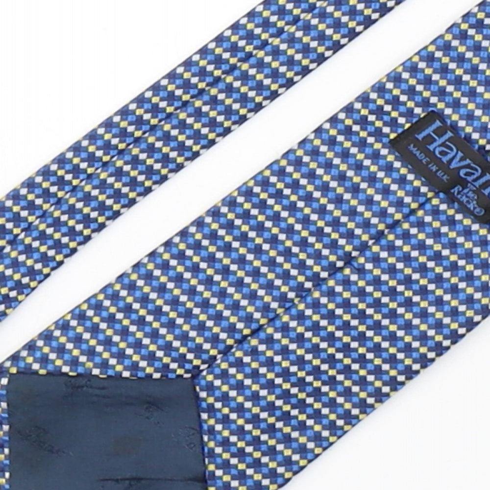 Mens Havana Multicoloured Plaids & Checks Pointed Tie