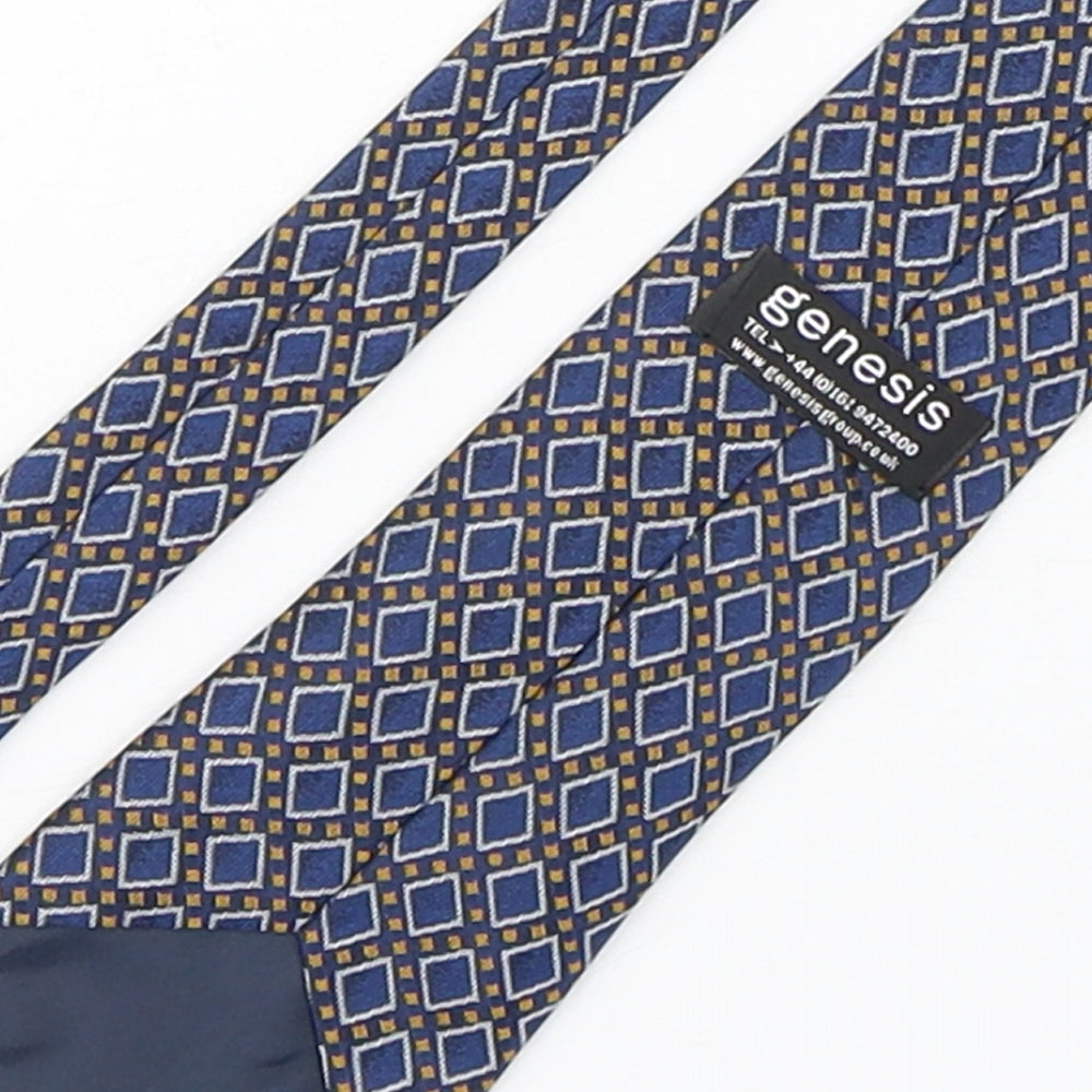 Mens Genesis Multicoloured Geometric Pointed Tie