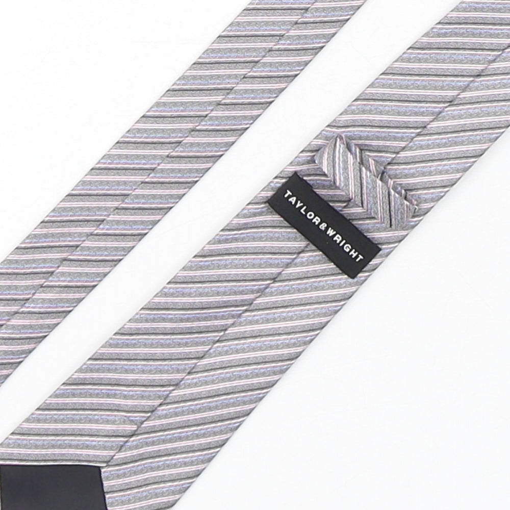 Mens Taylor & Wright Multicoloured Striped Pointed Tie