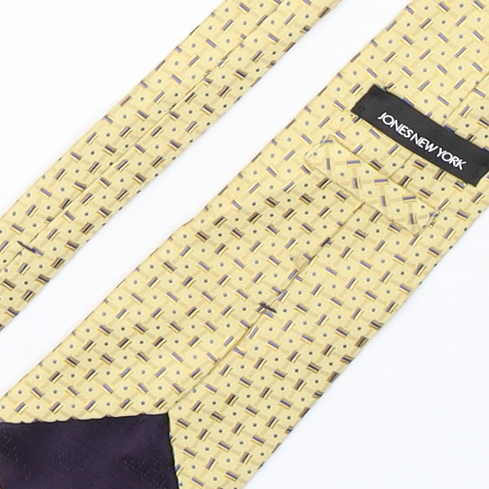 Jones New York Mens Multicoloured Geometric Silk Pointed Tie One Size