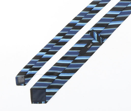 NEXT Mens Multicoloured Striped Polyester Pointed Tie One Size