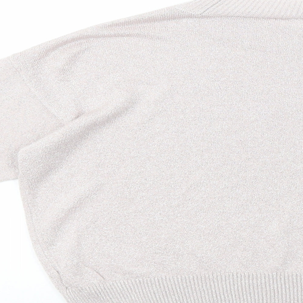 River Island Girls Pink Crew Neck Viscose Pullover Jumper Size 9-10 Years Pullover