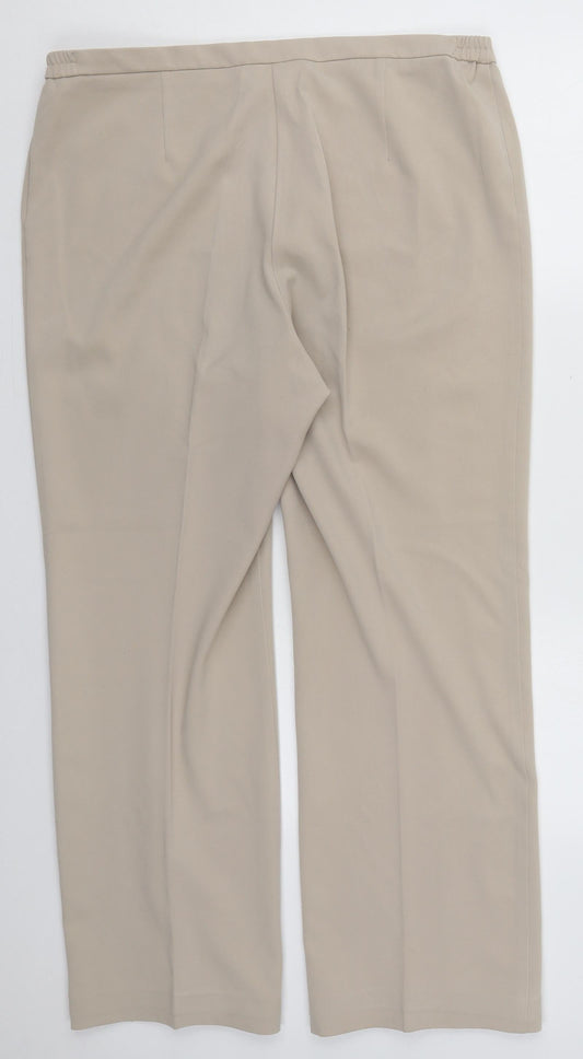 Womens UK Size 16 Gerard Regular Fit Beige Trousers