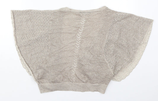 Womens UK Size S Dorothy Perkins Gold Cardigan Jumper