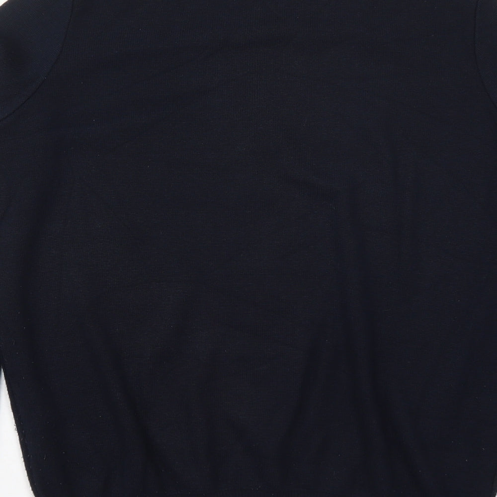 Topman Mens Blue Crew Neck Striped Acrylic Pullover Jumper Size S