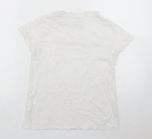 Primark Womens White Cotton Basic T-Shirt Size 2XS Round Neck - 'This is my perfect Tee'