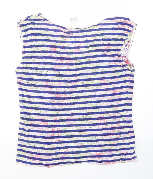 Womens UK Size M Villa Multicoloured Basic Tank