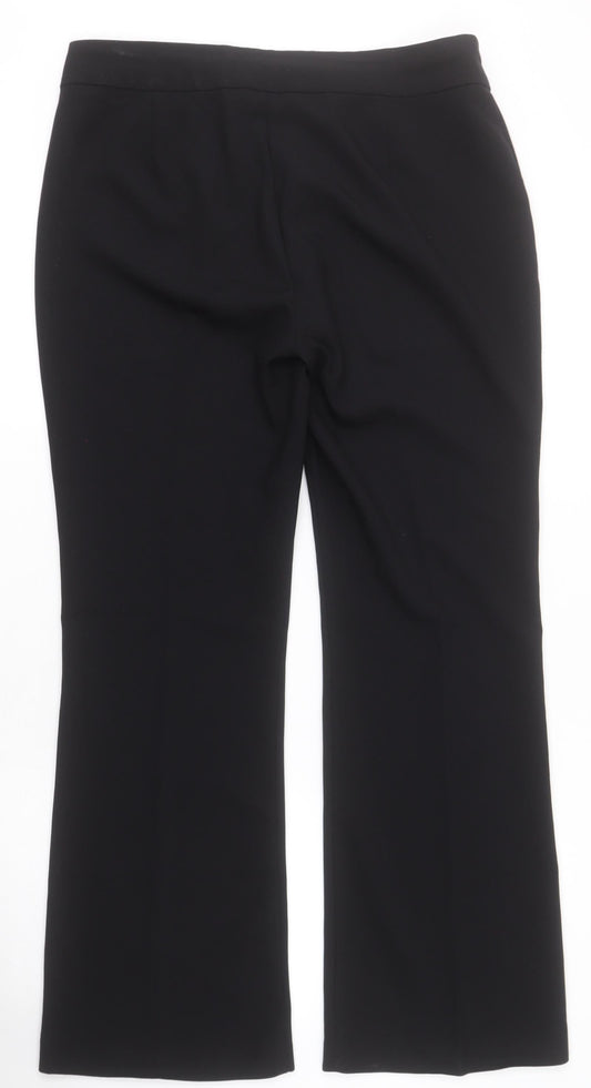 George Womens Black Polyester Dress Pants Trousers Size 12 L28 in Regular Zip