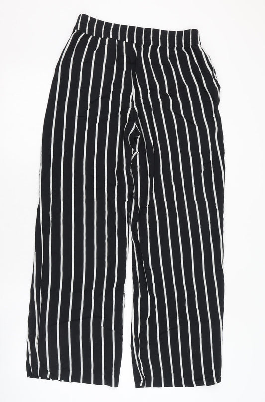 Womens UK Size 10 H&M Regular Fit Carrot Black Trousers