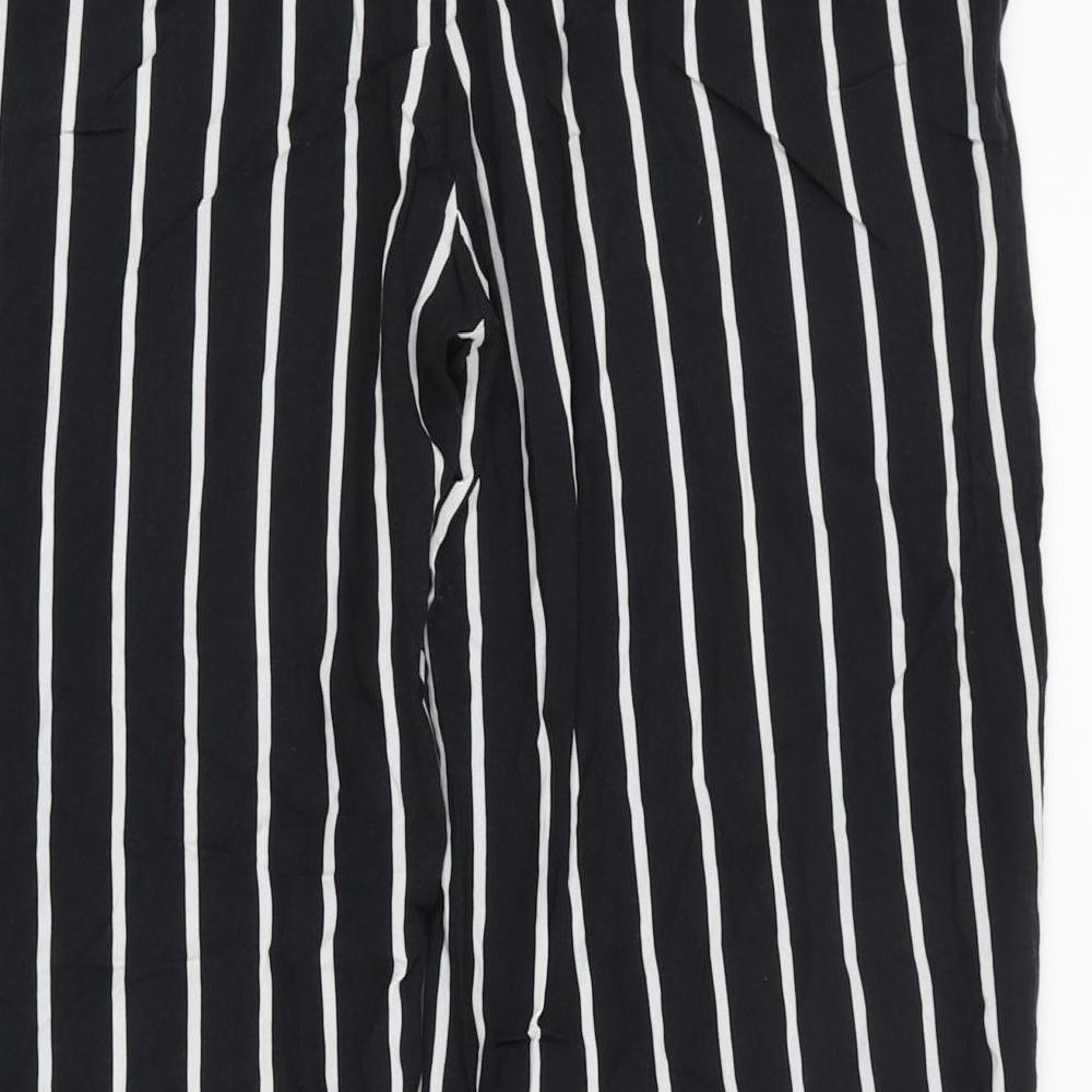 Womens UK Size 10 H&M Regular Fit Carrot Black Trousers