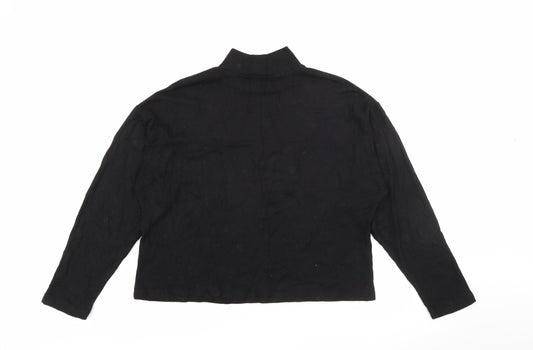 Primark Womens Black High Neck Viscose Pullover Jumper Size M