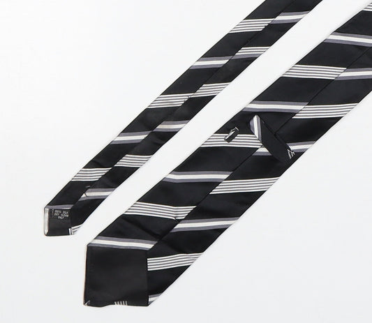 PreWorn Mens Multicoloured Striped Silk Pointed Tie One Size