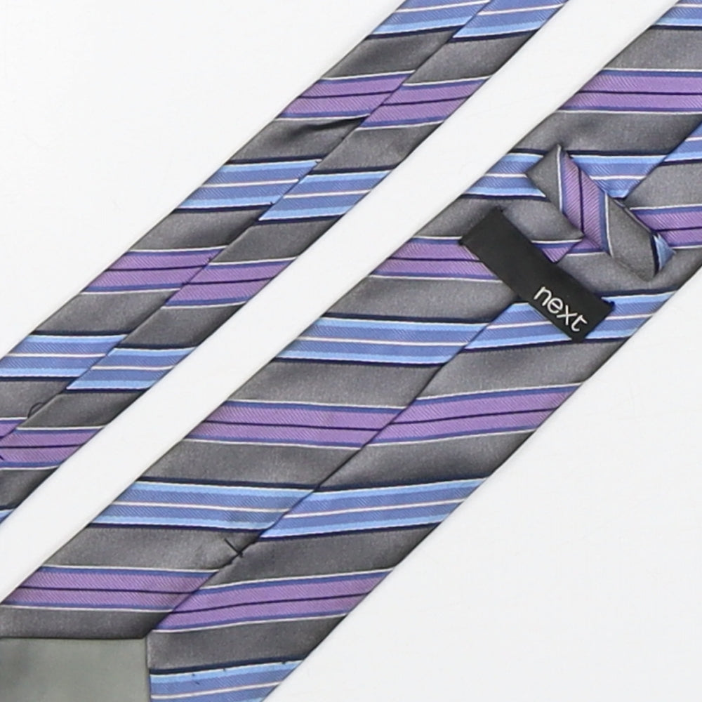 NEXT Mens Multicoloured Striped Polyester Pointed Tie One Size