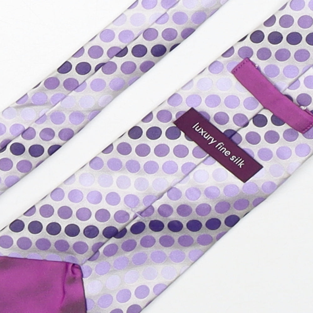 Marks and Spencer Mens Multicoloured Polka Dot Silk Pointed Tie One Size