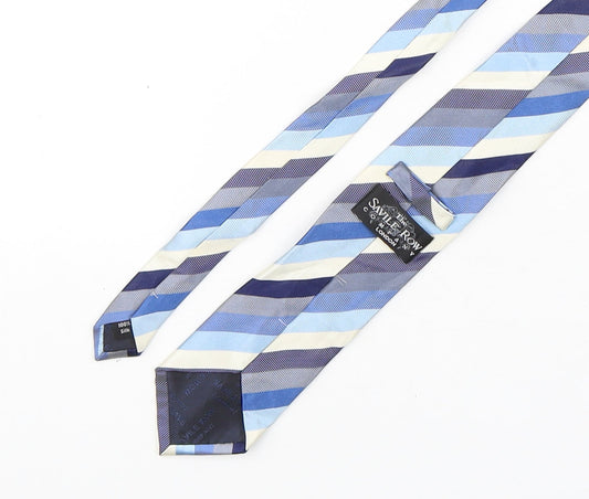 The Savile Row Company Mens Multicoloured Striped Silk Pointed Tie One Size