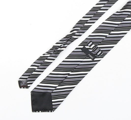 NEXT Mens Multicoloured Striped Silk Pointed Tie One Size