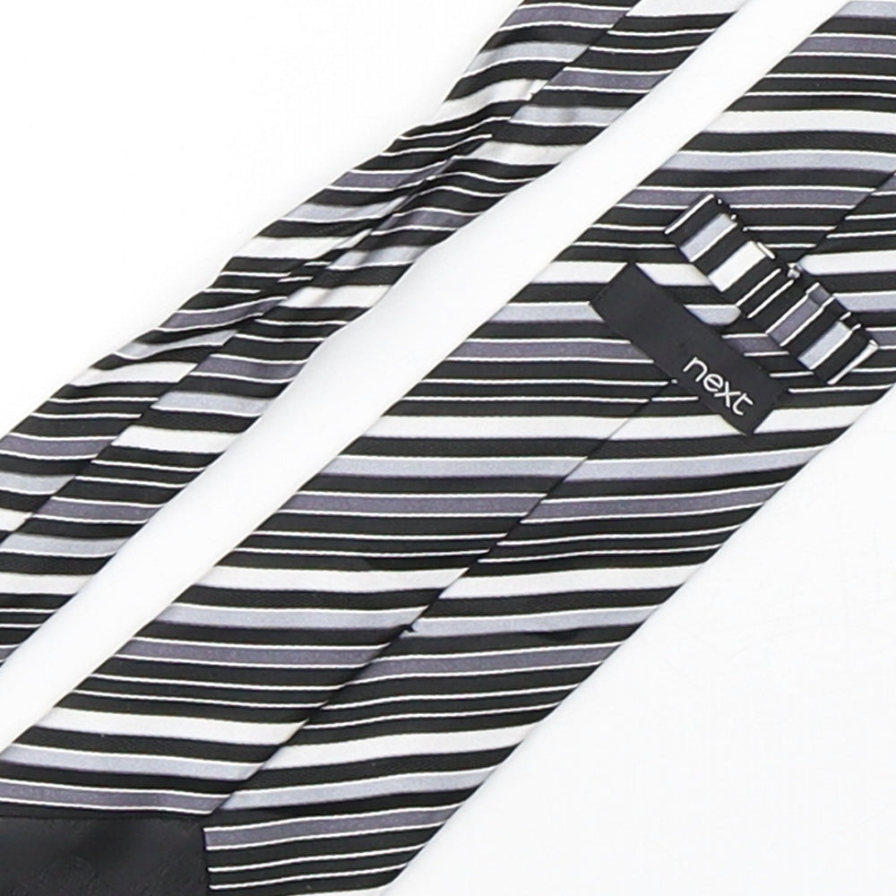 NEXT Mens Multicoloured Striped Silk Pointed Tie One Size