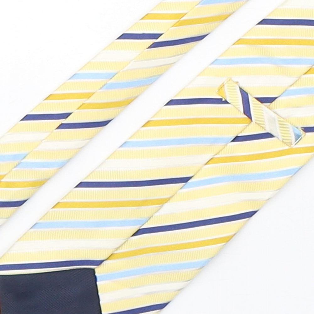 Marks and Spencer Mens Multicoloured Striped Silk Pointed Tie One Size