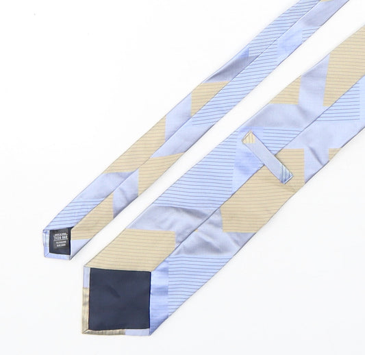 Marks and Spencer Mens Multicoloured Geometric Silk Pointed Tie One Size
