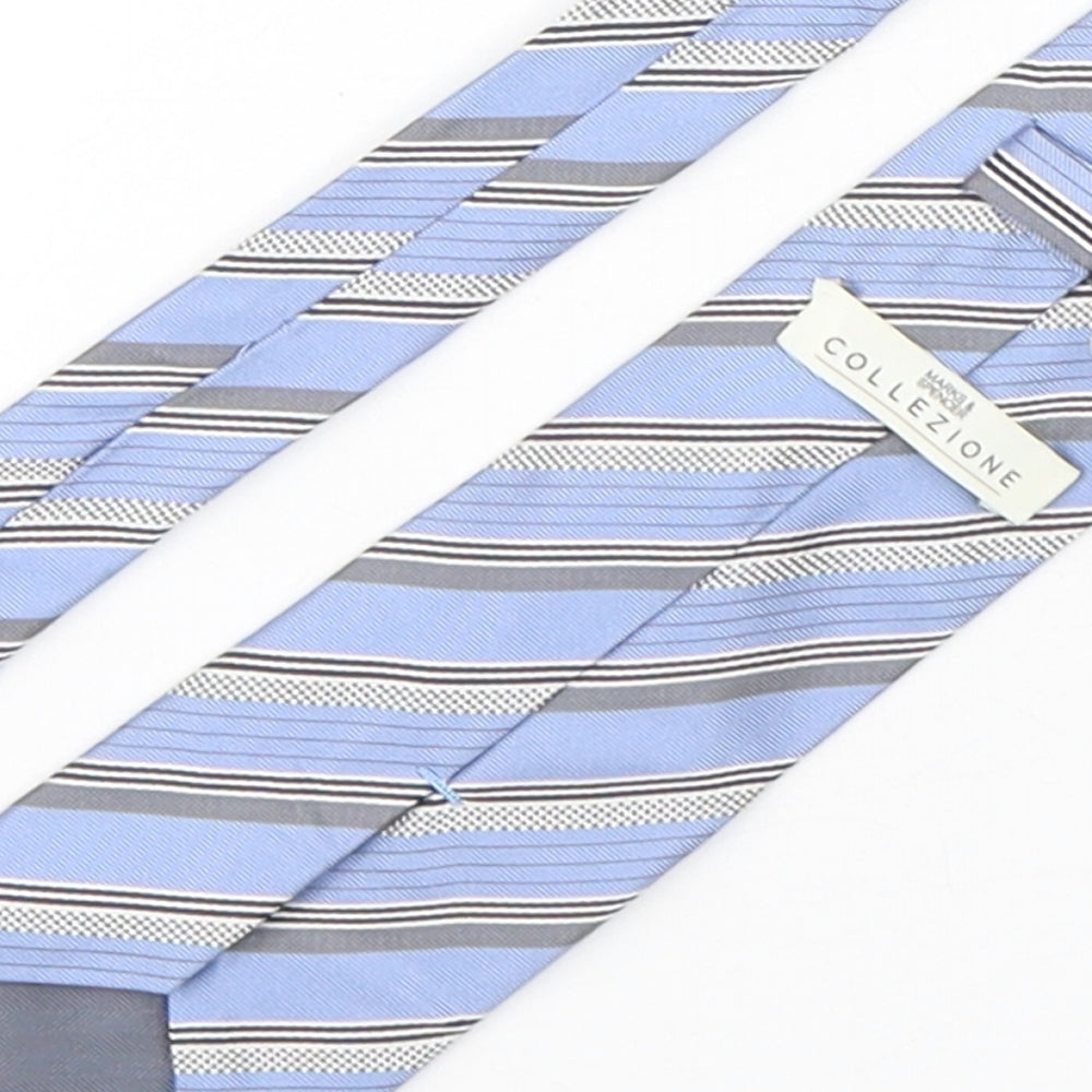Marks and Spencer Mens Multicoloured Striped Silk Pointed Tie One Size