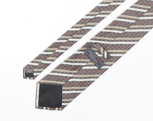 Greenwoods Mens Multicoloured Striped Polyester Pointed Tie One Size