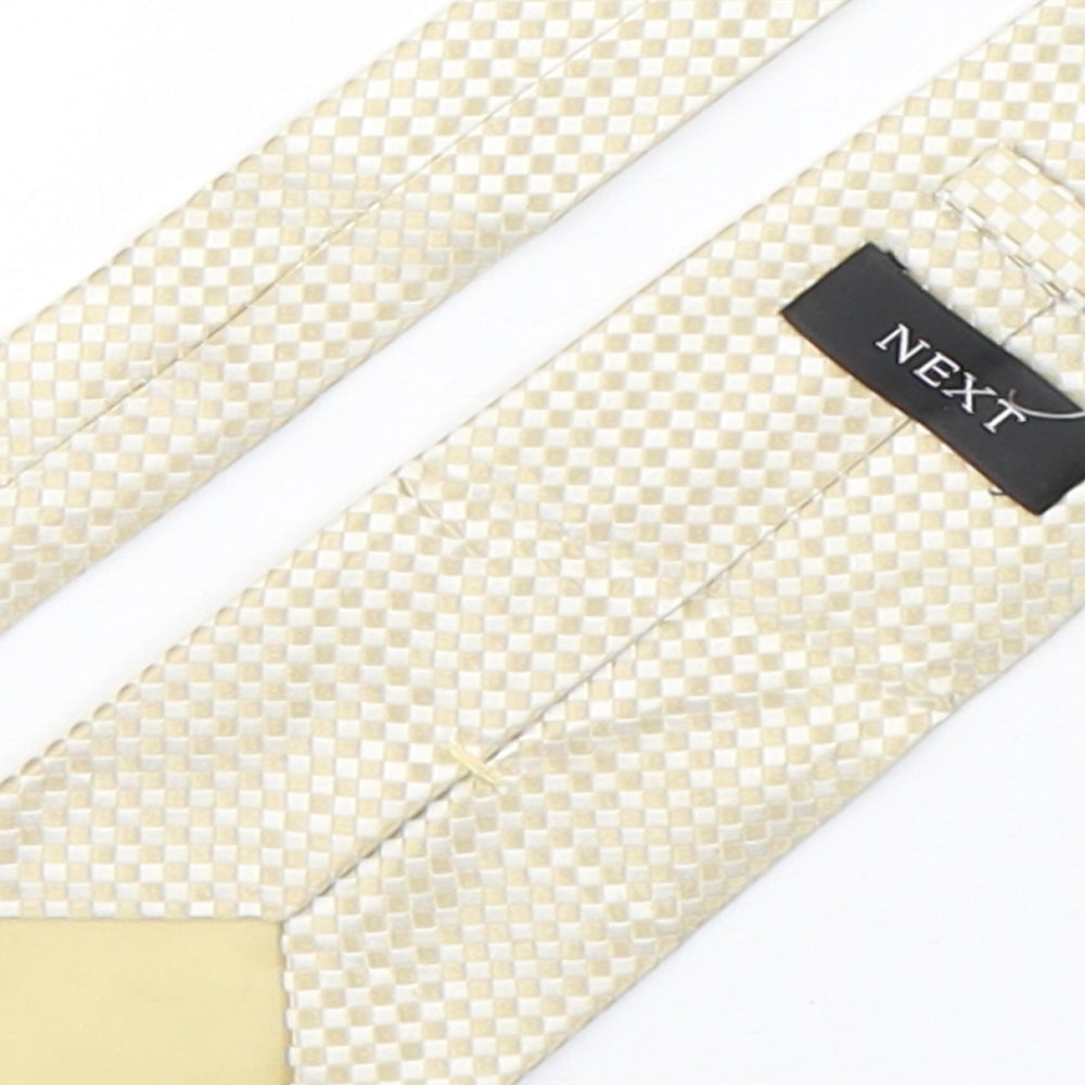 NEXT Mens Multicoloured Plaids & Checks Silk Pointed Tie One Size