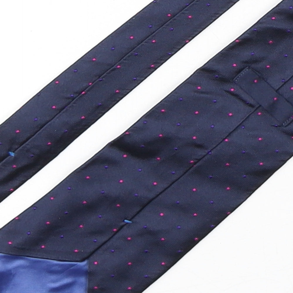 Marks and Spencer Mens Multicoloured Polka Dot Silk Pointed Tie One Size