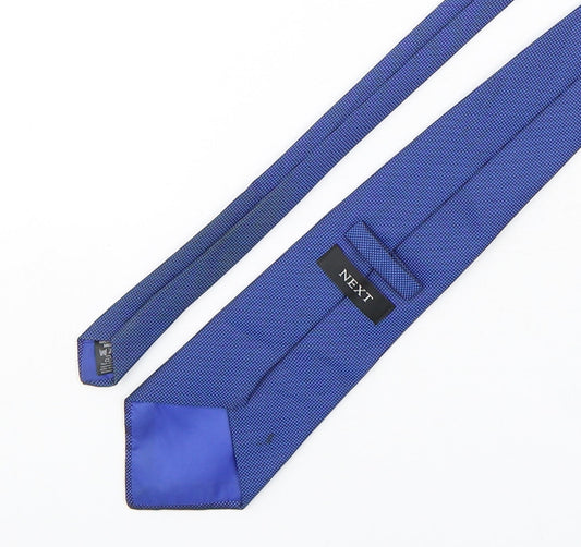 NEXT Mens Blue Grenadine Polyester Pointed Tie One Size