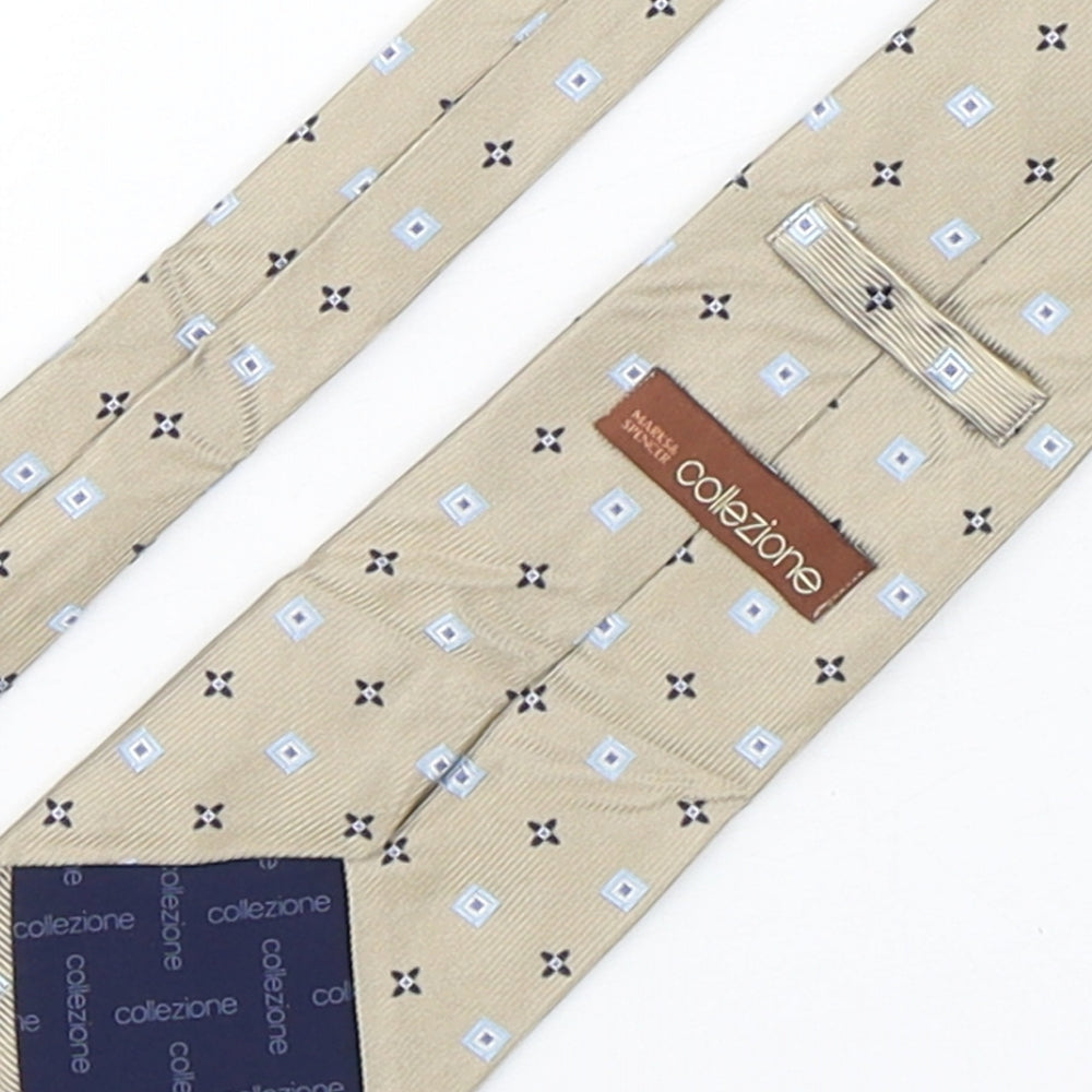 Marks and Spencer Mens Multicoloured Geometric Silk Pointed Tie One Size