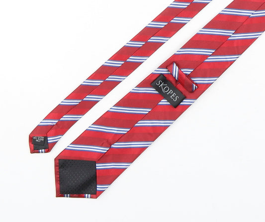 Skopes Mens Multicoloured Striped Polyester Pointed Tie One Size