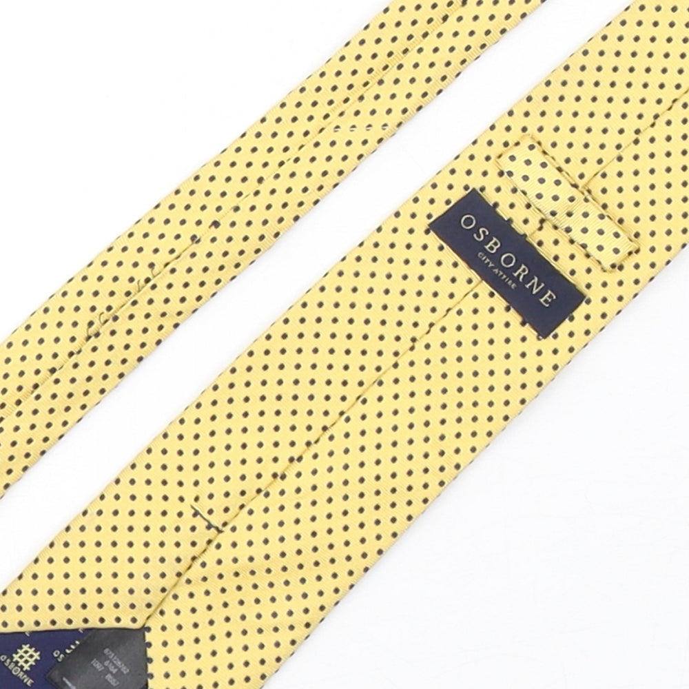 Osborne Mens Multicoloured Polka Dot Silk Pointed Tie One Size