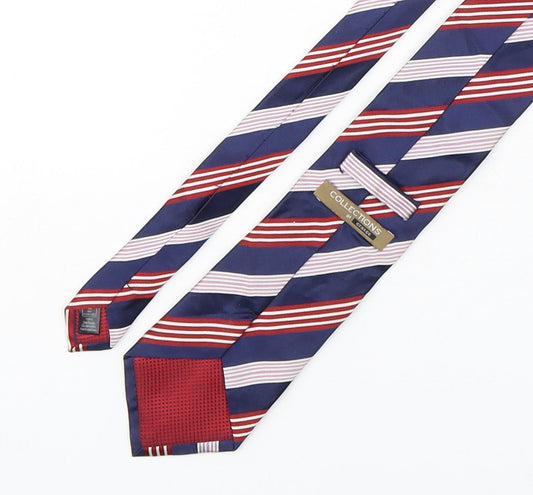 George Mens Multicoloured Striped Silk Pointed Tie One Size