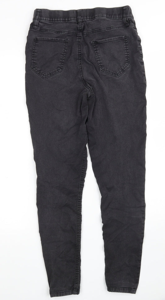 F&F Womens Grey Cotton Jegging Jeans Size 12 L28 in Slim