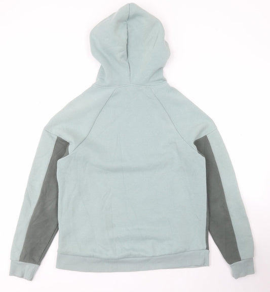 Dunnes Womens Green Colourblock Cotton Pullover Hoodie Size S  Pullover