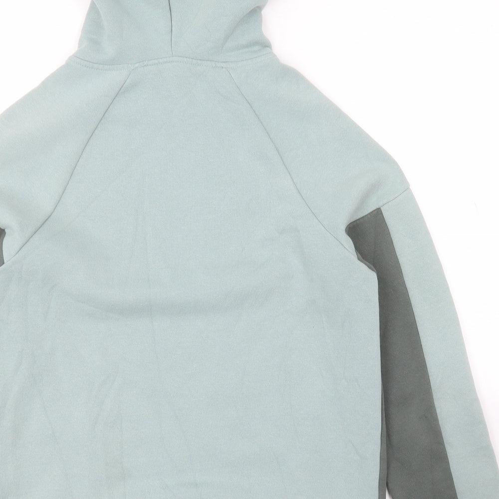 Dunnes Womens Green Colourblock Cotton Pullover Hoodie Size S Pullover