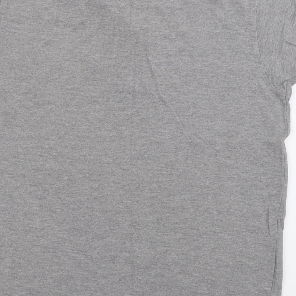 Piere Candin Mens Grey Cotton Polo Size S Collared Button