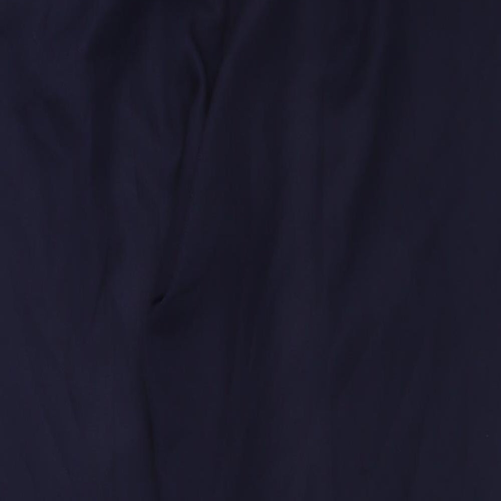 Matalan Womens Blue Polyester Trousers Size 12 L28 in Regular
