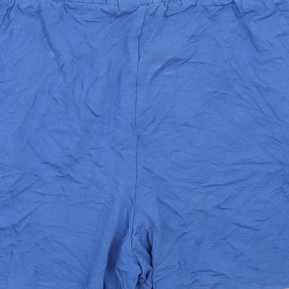 NEXT Womens Blue  Viscose Sweat Shorts Size 12 L3 in Regular Pull On