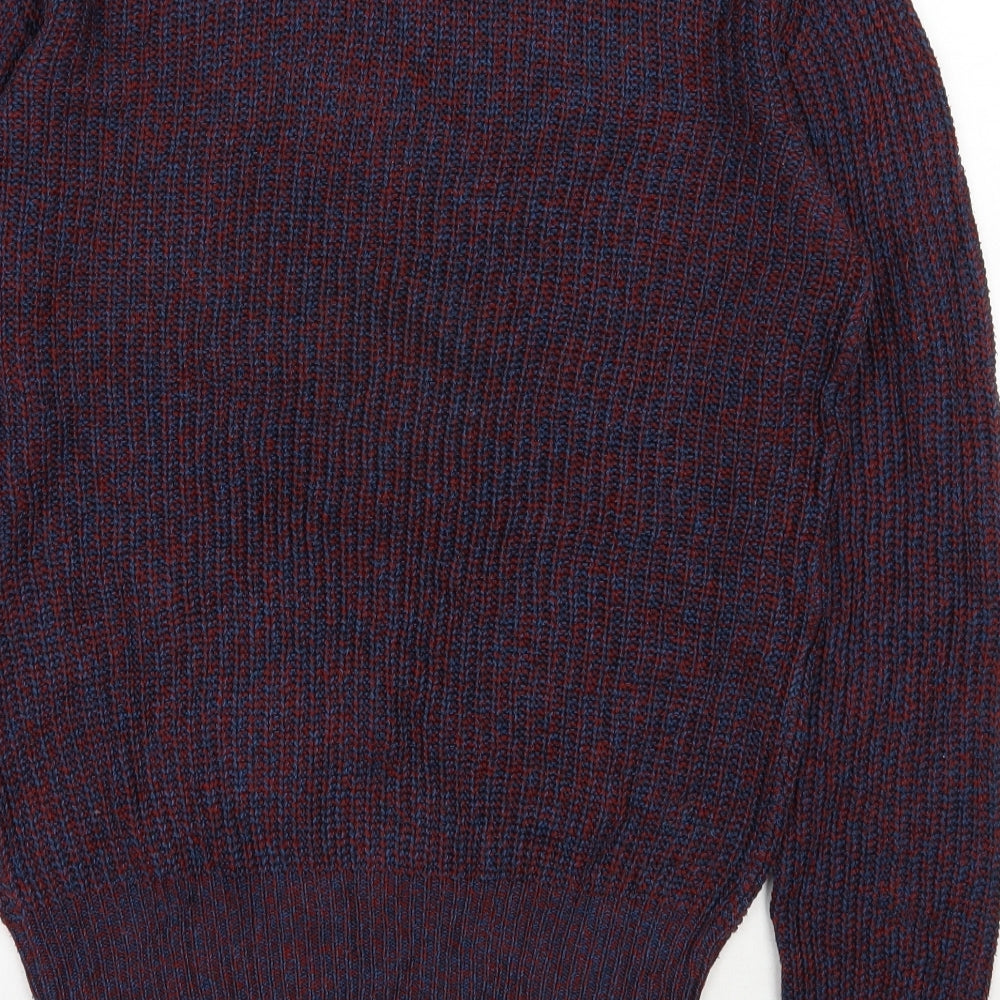 Cedar Wood State Mens Blue Round Neck Acrylic Pullover Jumper Size S