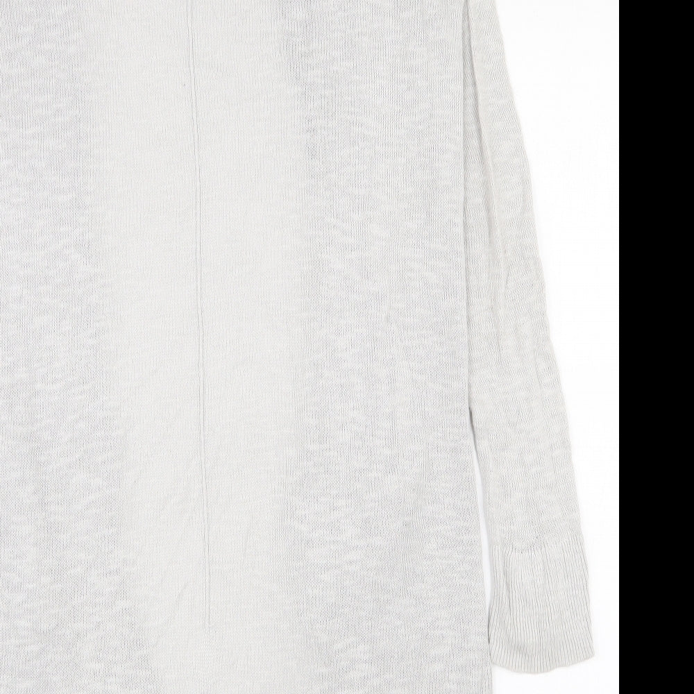 Gap Womens Grey V-Neck Polyester Cardigan Jumper Size S