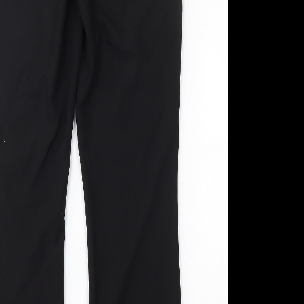 George Womens Black Polyester Trousers Size 10 L30 in Regular Hook & Eye